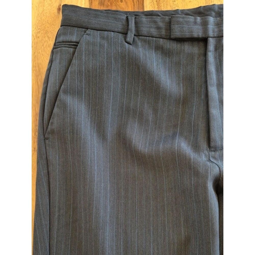 Calvin Klein Striped, 72% Wool Blend Pants Sz 33W 32L - Picture 3 of 15
